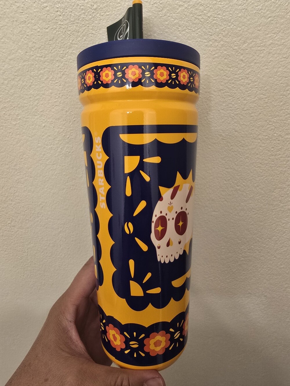 NWT Starbucks 2026 Twist To Seal Day of the Dead Vacuum Insulated Tumbler